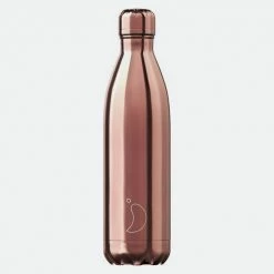 Προώθηση 🥰 Chilly's Metal Chrome Ανοξείδωτο Μπουκάλι Θερμός 750ml ROSE GOLD ✔️