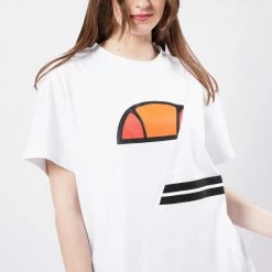 Εξοδος 🤩 T-shirts | Μπλούζα κοντό μανίκι Ellesse Alibi Oversized Γυναικείο T-Shirt WHITE 😀 -Φτηνός Ellesse Κατάστημα ellesse alibi oversized t shirt mplouza gunaikeio 3