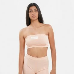 Κουπόνι 🎁 Μπουστάκια | Αθλητικά Σουτιέν Ellesse Cotone Γυναικείο Μπουστάκι LIGHT ORANGE 🤩 -Φτηνός Ellesse Κατάστημα ellesse cotone bandeau mpoustaki gunaikeio 2