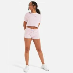 Νέος ❤️ T-shirts | Μπλούζα κοντό μανίκι Ellesse Derla Γυναικείο Crop Top LIGHT PINK 👏 -Φτηνός Ellesse Κατάστημα ellesse derla crop t shirt mplouza gunaikeio 3
