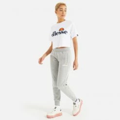 Ολοκαίνουργιο 👍 Φόρμες Ellesse Hallouli Γυναικείο Παντελόνι Φόρμας GREY MARL 👍 -Φτηνός Ellesse Κατάστημα ellesse hallouli jog pants panteloni gunaikeio 3