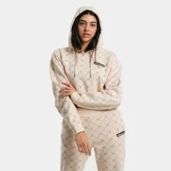 Καλύτερη πώληση ✔️ Μπλούζα Με Κουκούλα Ellesse Marinell Crop Γυναικεία Μπλούζα με Κουκούλα BEIGE 🧨