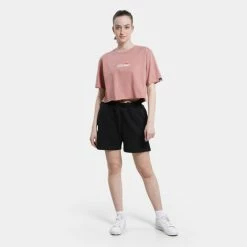 Εκπτωση 🥰 Σορτς | Βερμούδες Ellesse Nanoarrow Γυναικείο Σορτς WASHED BLACK 🎁 -Φτηνός Ellesse Κατάστημα ellesse nanoarrow short sorts gunaikeio 3