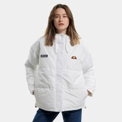 Flash Sale 💯 Μπουφάν Ellesse Pejo Padded Γυναικείο Μπουφάν WHITE 🤩