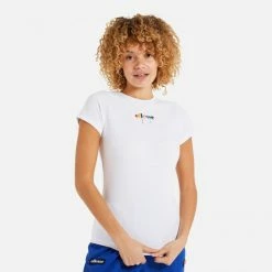Προϋπολογισμός 😀 T-shirts | Μπλούζα κοντό μανίκι Ellesse Rosemund Γυναικεία Μπλούζα WHITE 👏