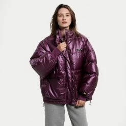 Φτηνός 😉 Μπουφάν Ellesse Vesuvio Fz Jacket Μπουφαν Γυναικειο DARK PURPLE 🛒